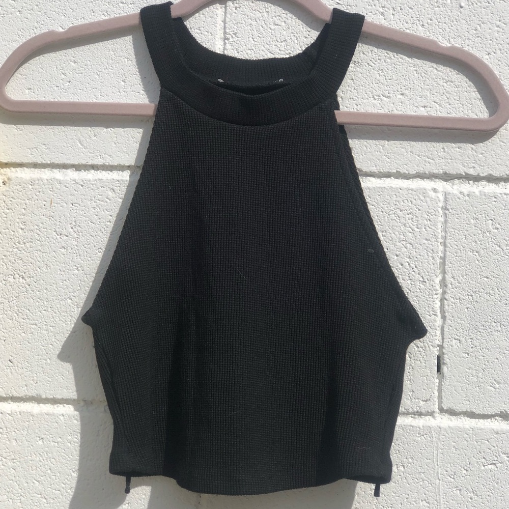 Black crop top/tank